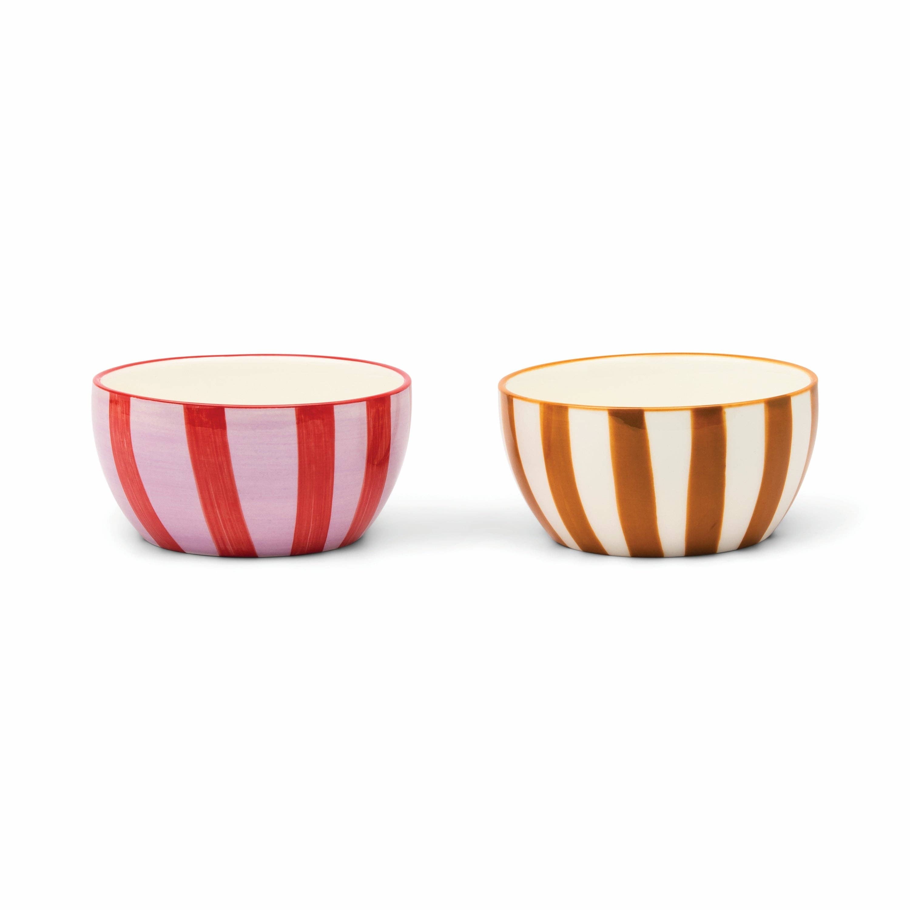 Set Of 2 Dipping Bowls - Ochre & Rust