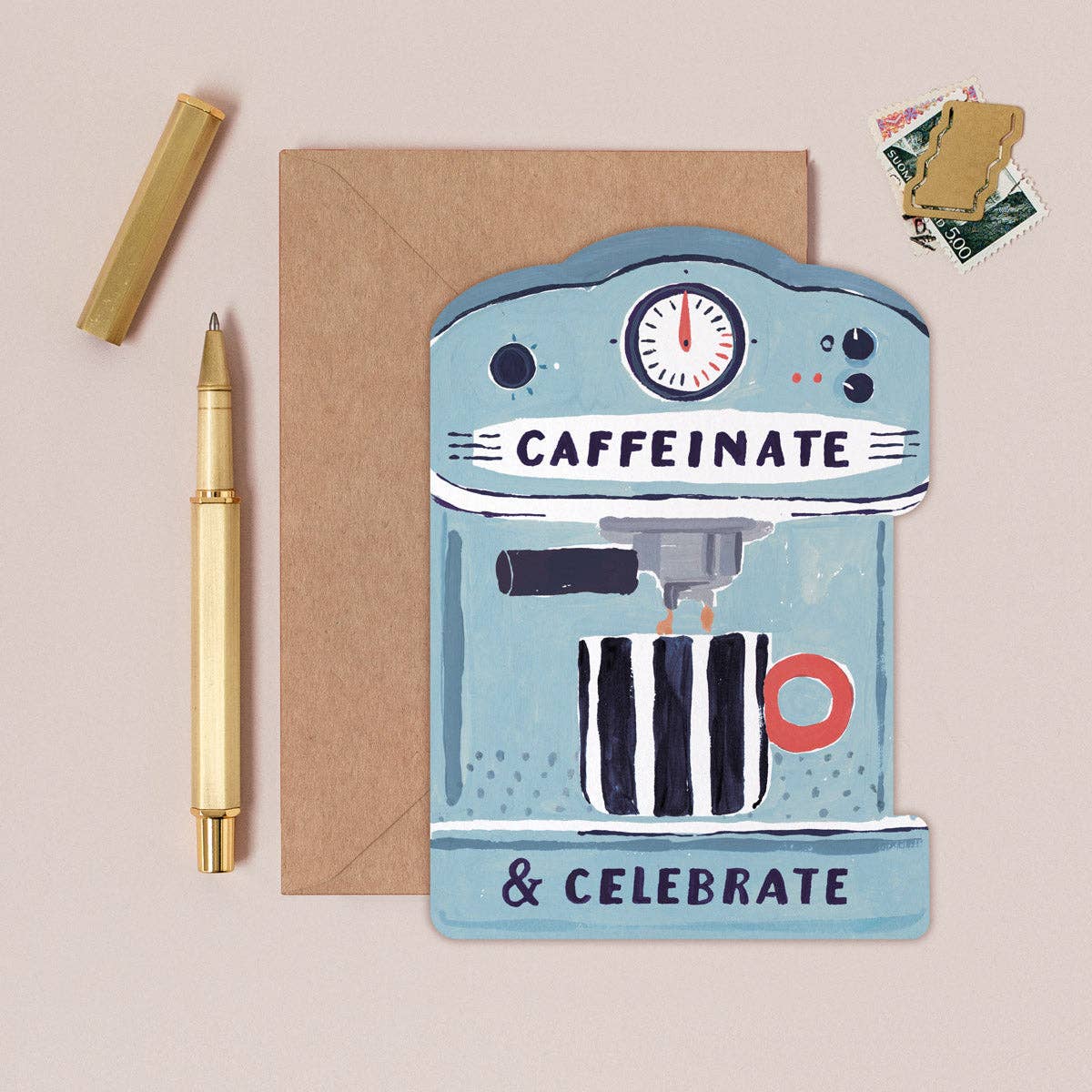 Coffee Machine Birthday Card