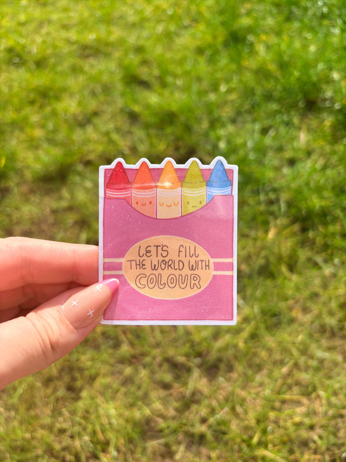 Fill The World With Colour Waterproof Sticker