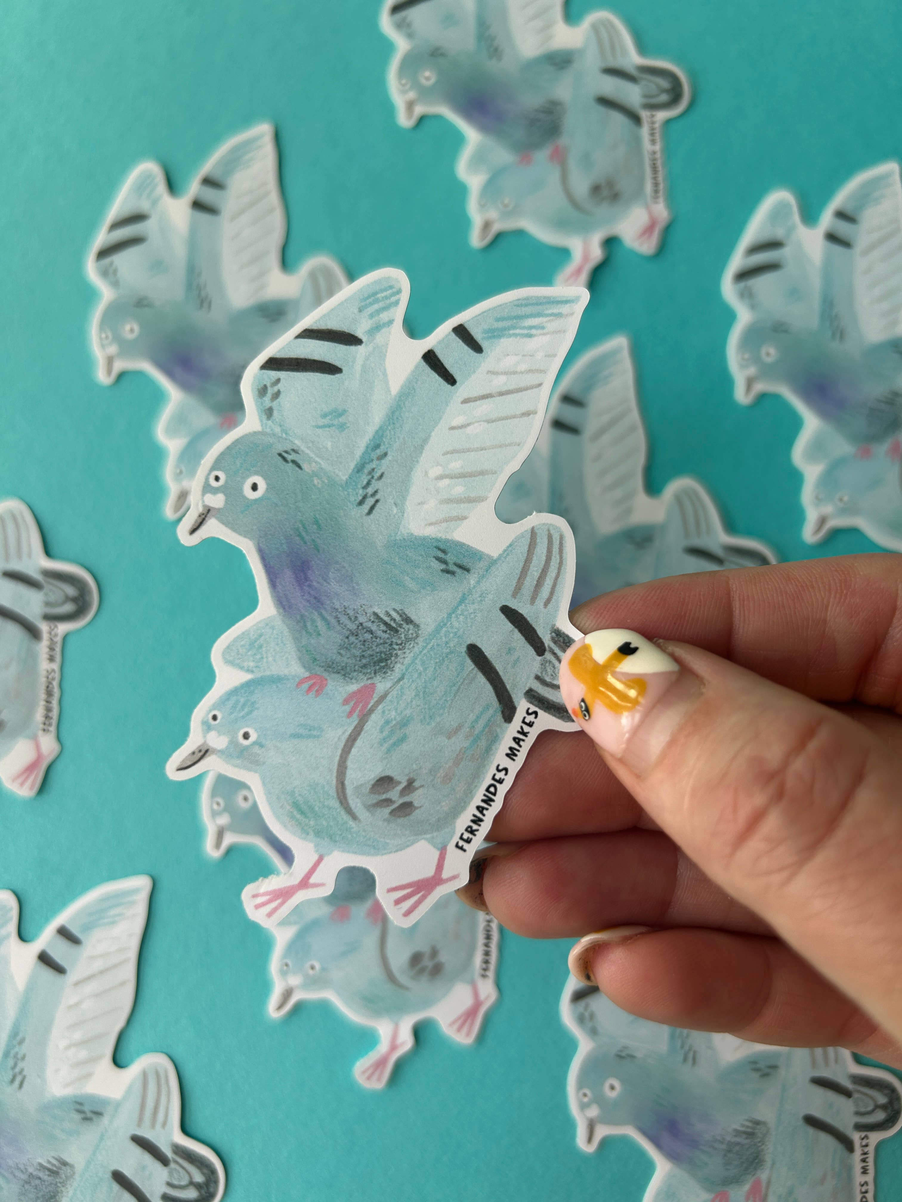 Bruce & Barry Pigeon Vinyl Sticker