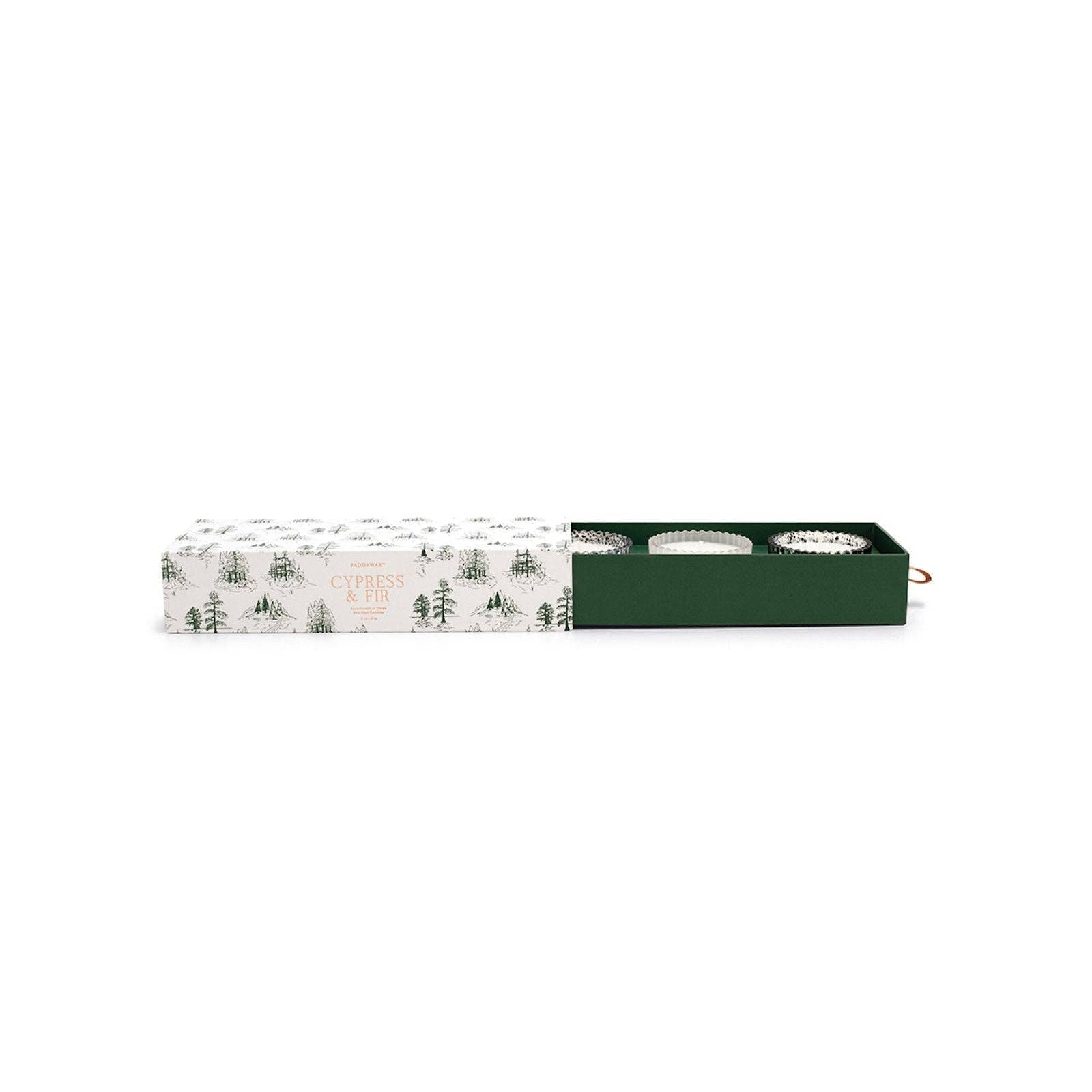 Cypress & Fir Ribbed Mercury Glass Boxed Gift Set