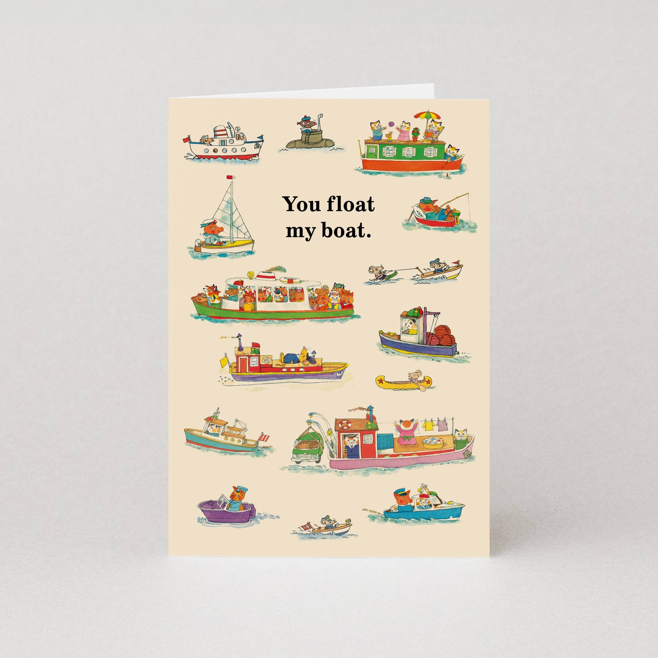 You Float My Boat - Greetings Card by Richard Scarry