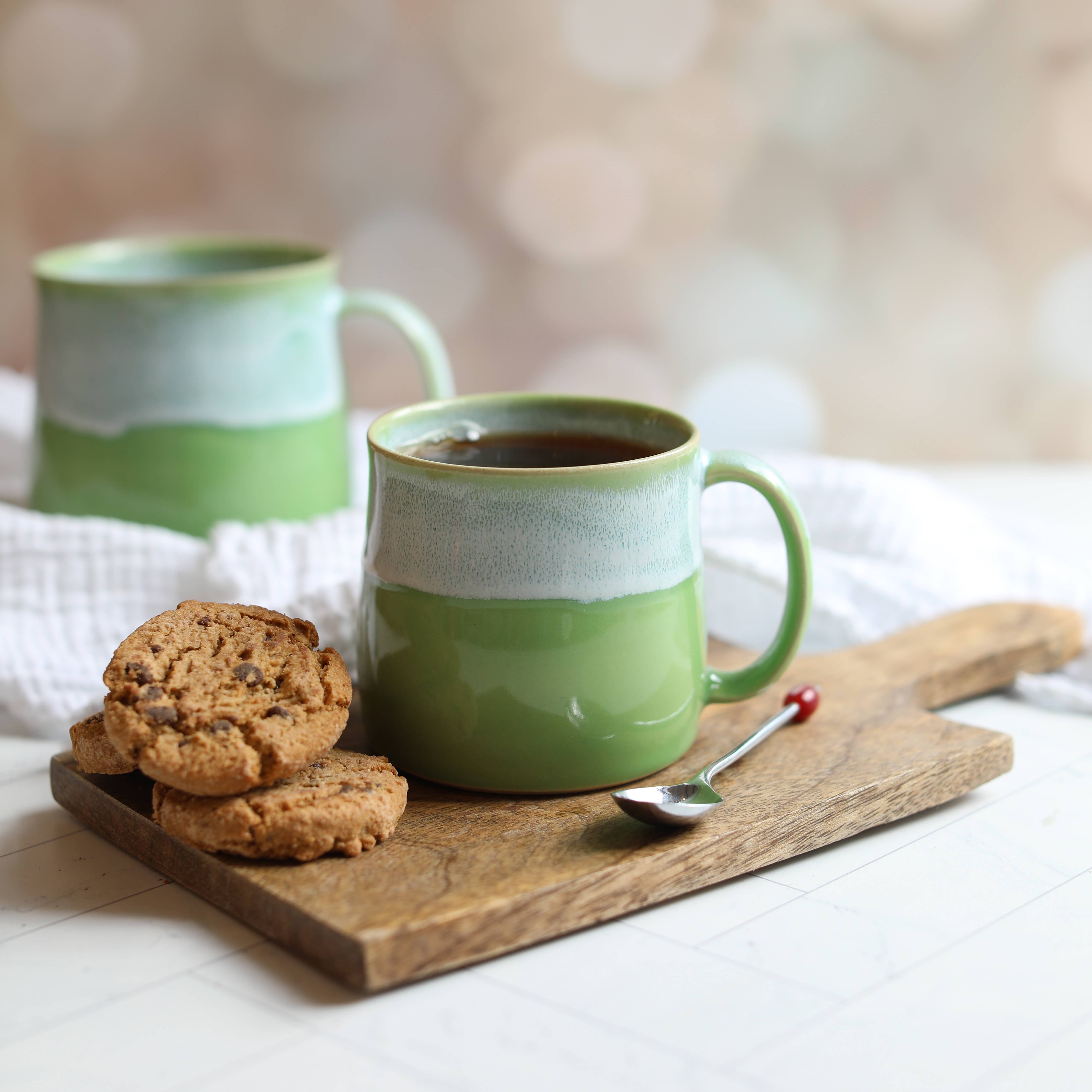 Pea Green Handmade Muglet Mug