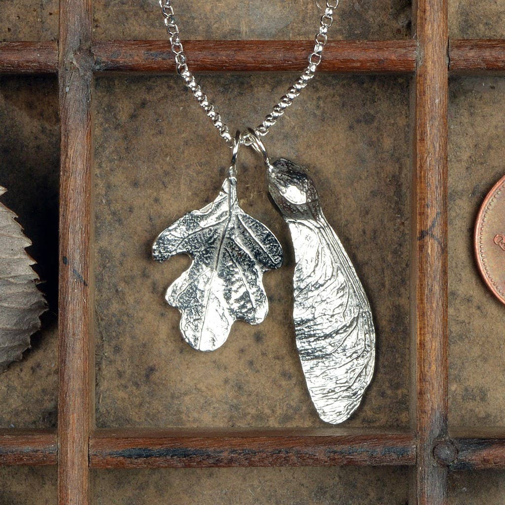 Sycamore & Oak Leaf Necklace
