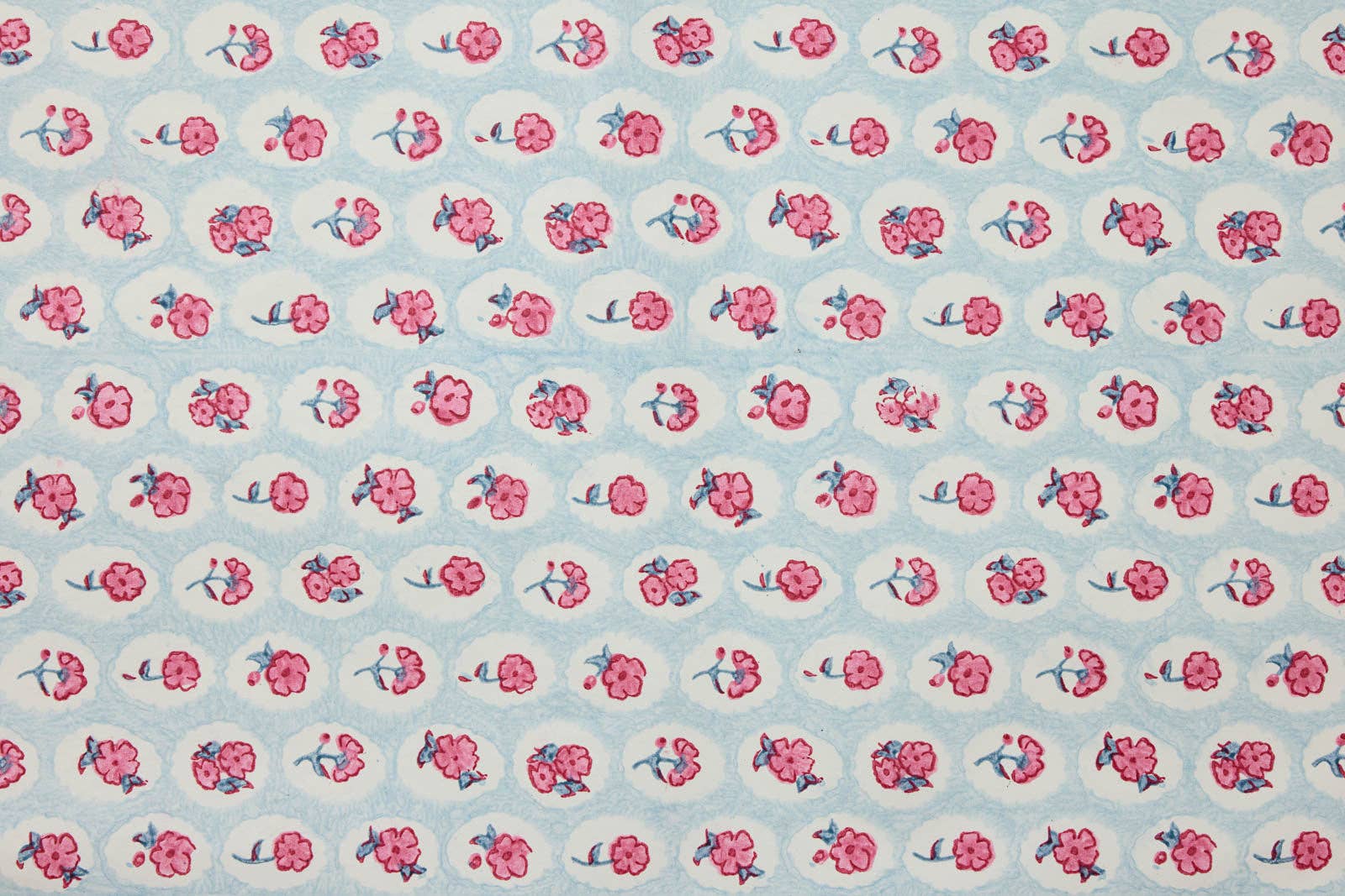 Scallop Tiles Pink Sorbet Block Printed Wrapping Paper