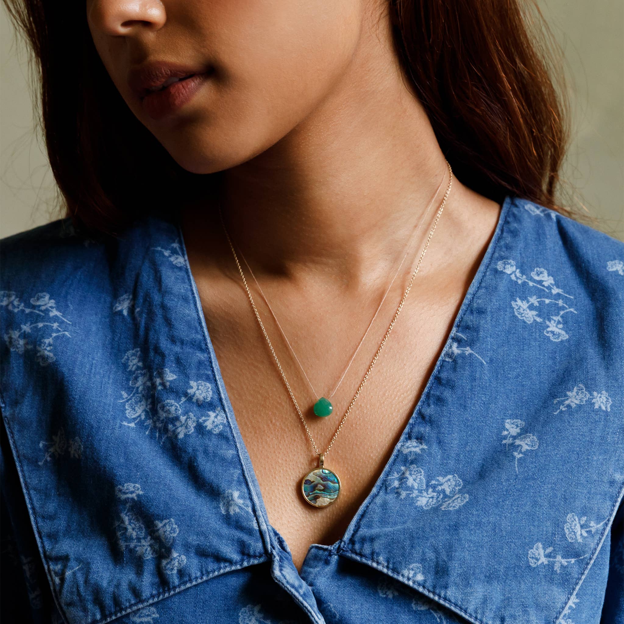 Green Aventurine Fine Cord Necklace