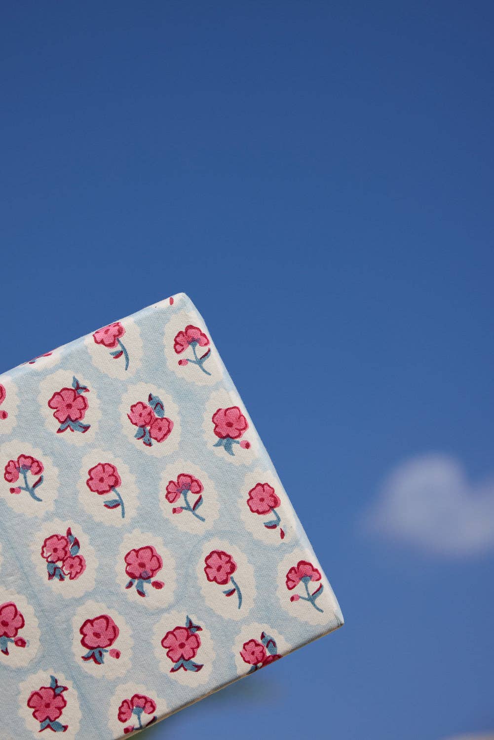 Scallop Tiles Pink Sorbet Block Printed Wrapping Paper