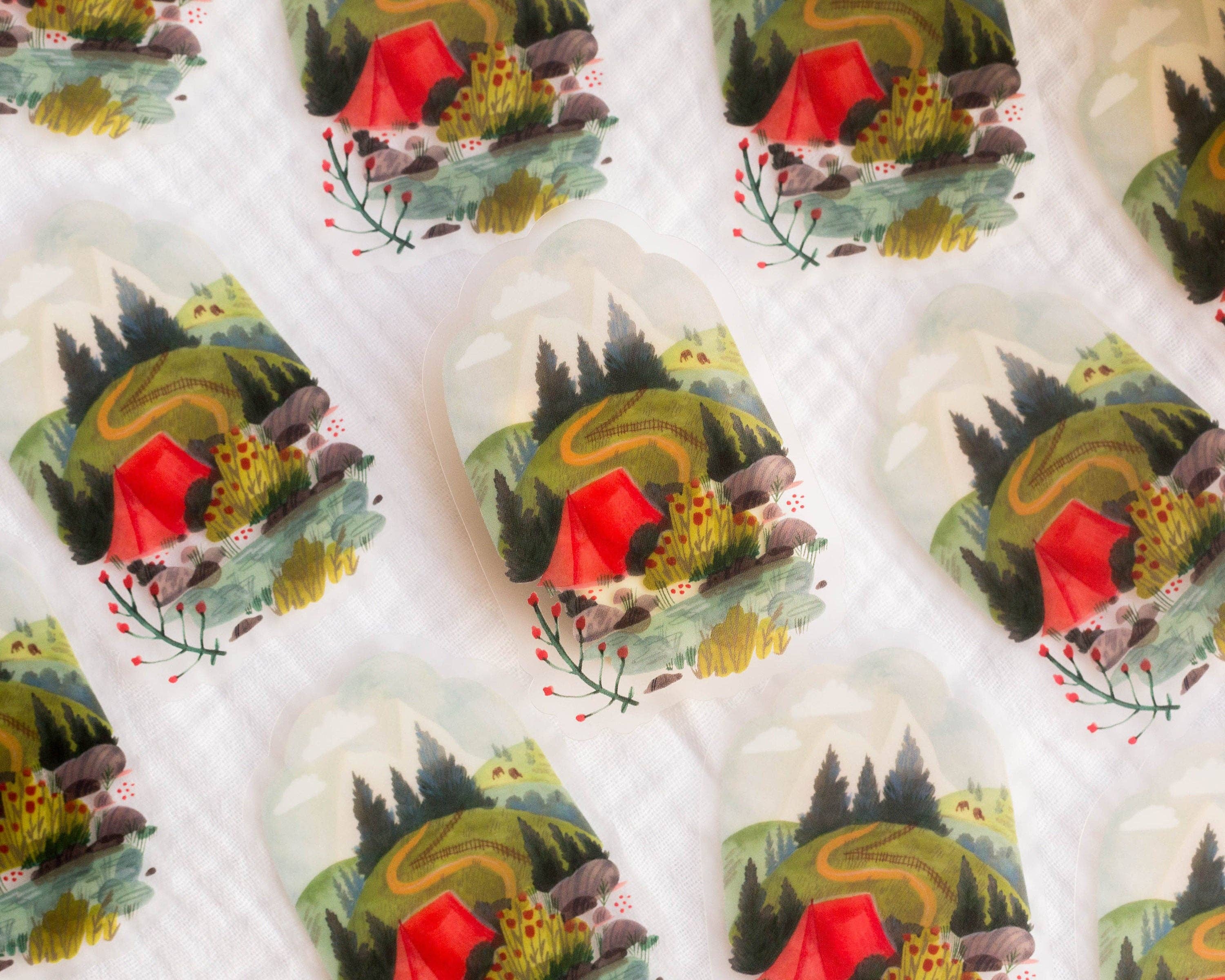 Camping Vinyl Sticker