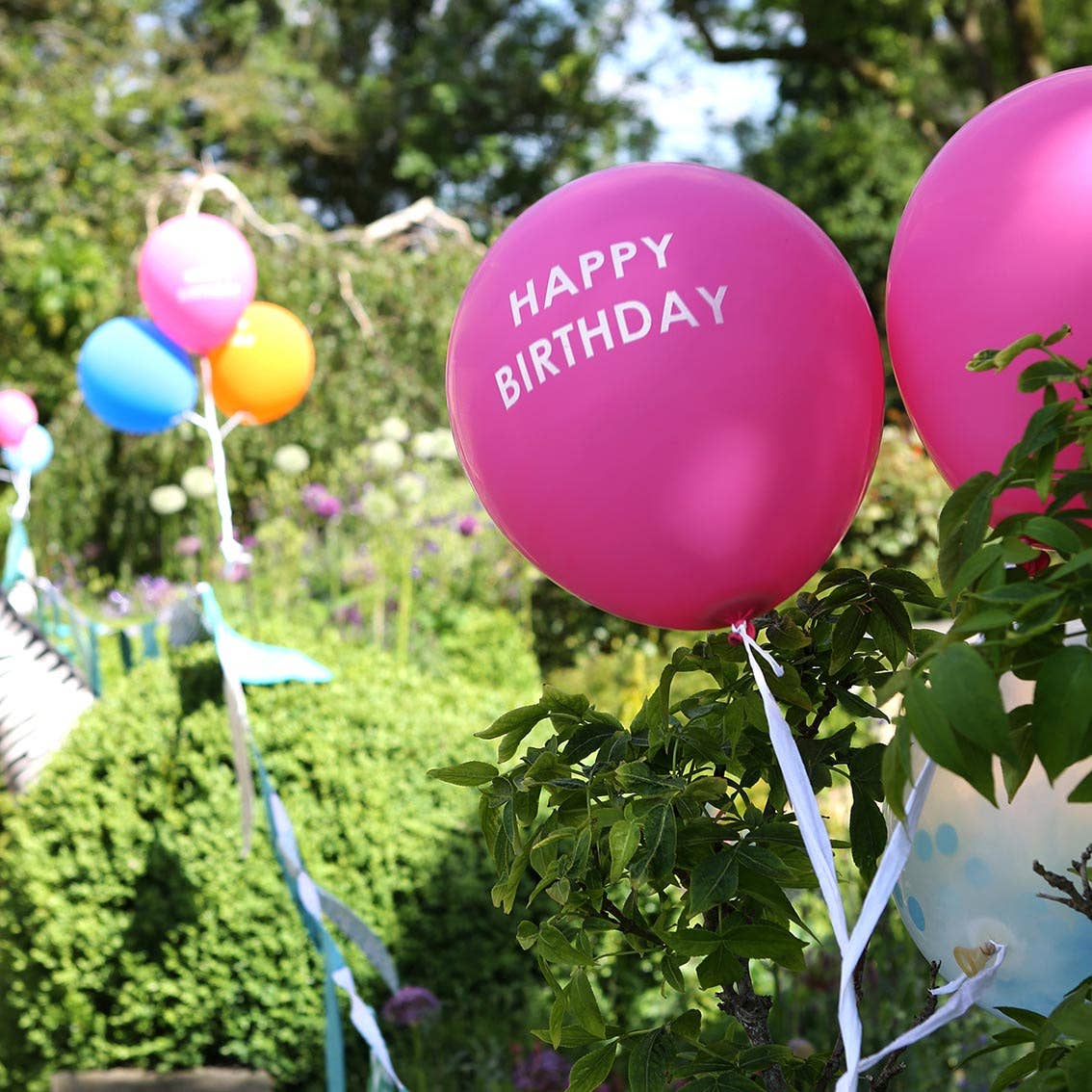 Rainbow Happy Birthday Balloons