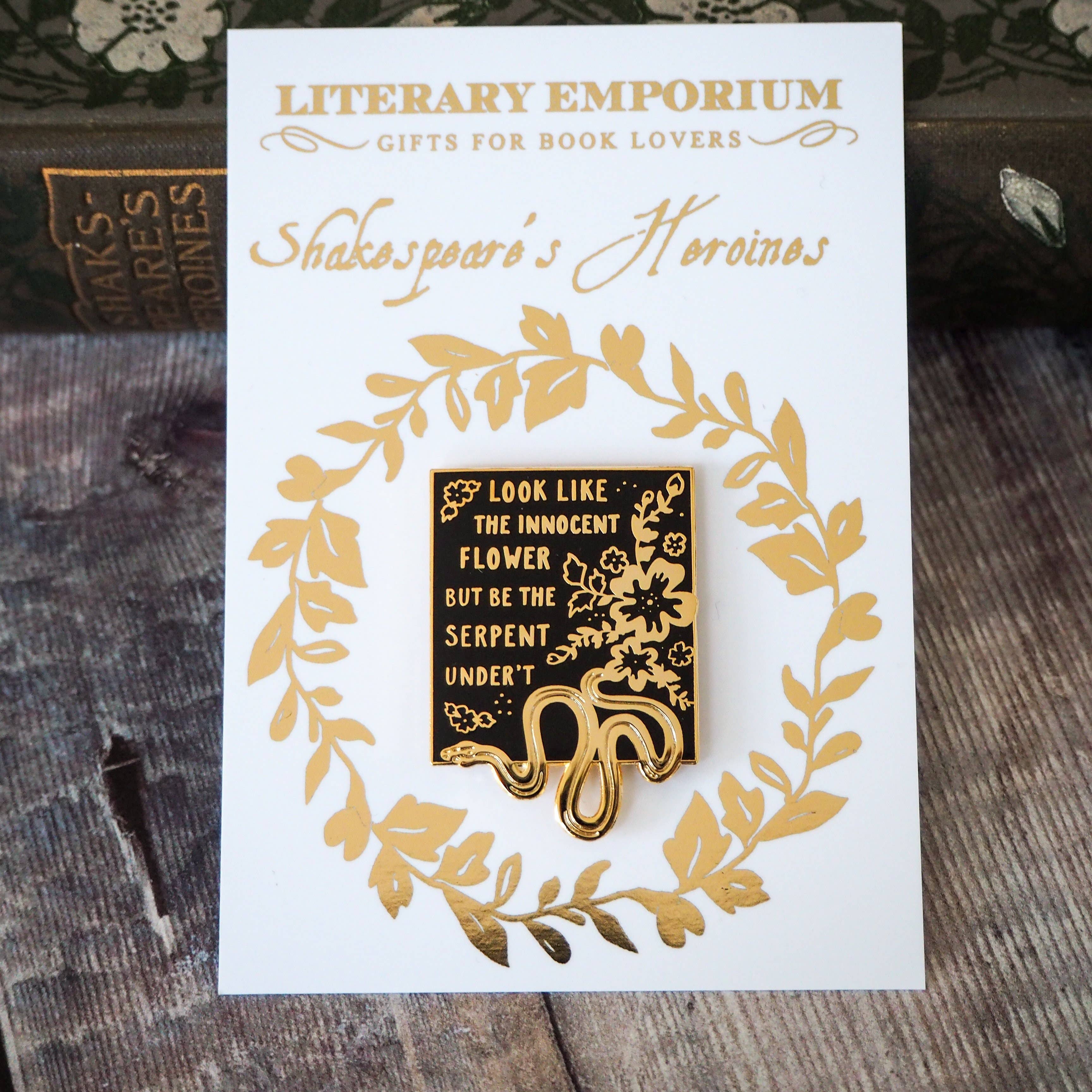 Lady Macbeth Snake Enamel Pin Badge