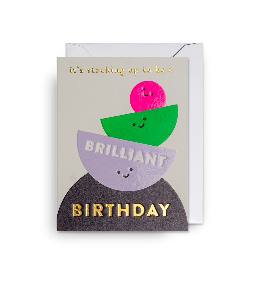 Stacking Up Mini Birthday Card