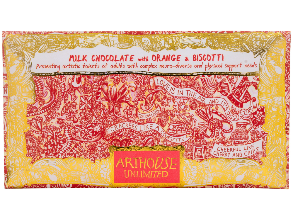 Love Is In The Air, Milk Chocolate Bar With Orange & Biscotti