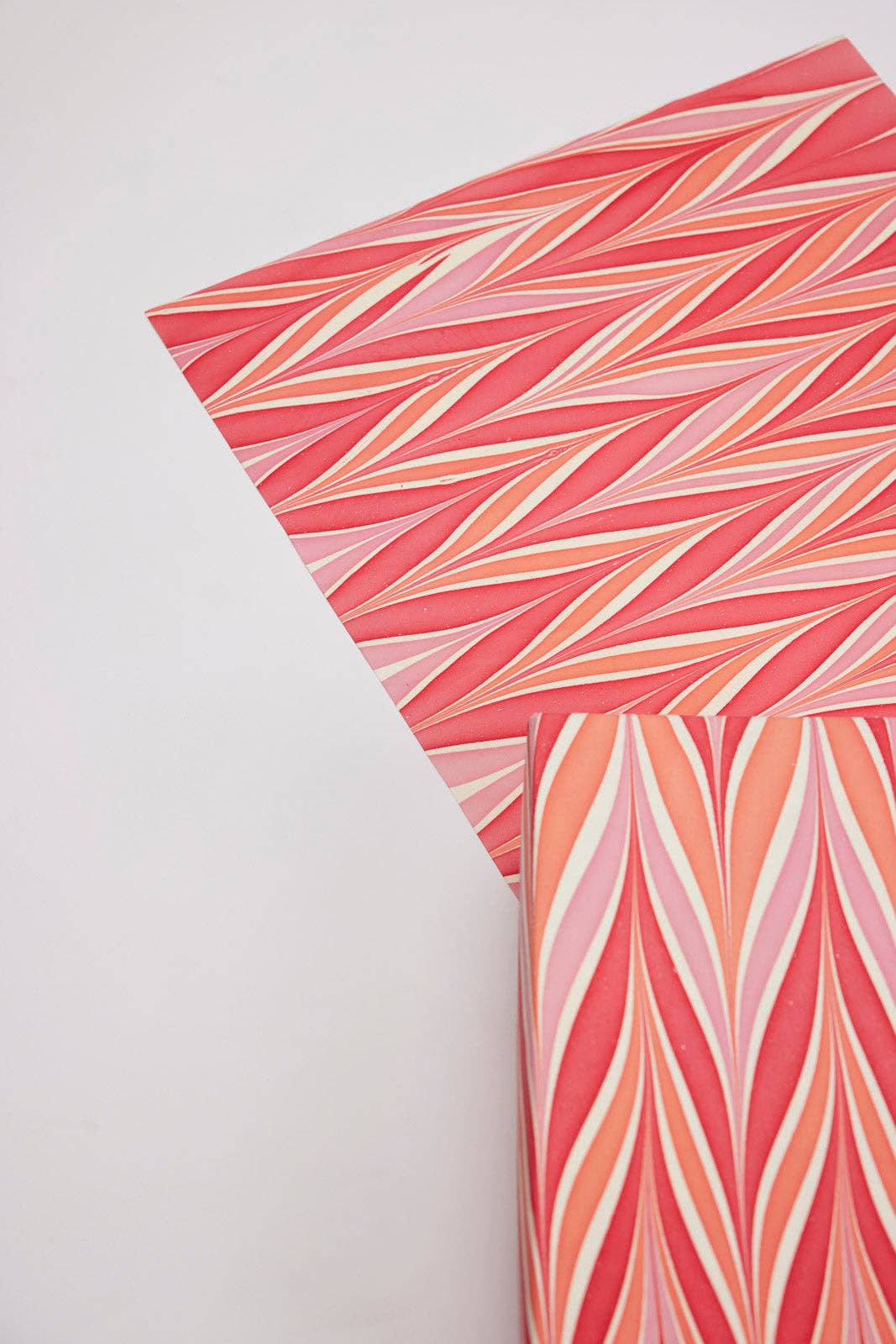 Candy Stripes Sugar Spice Hand Marbled Wrapping Paper