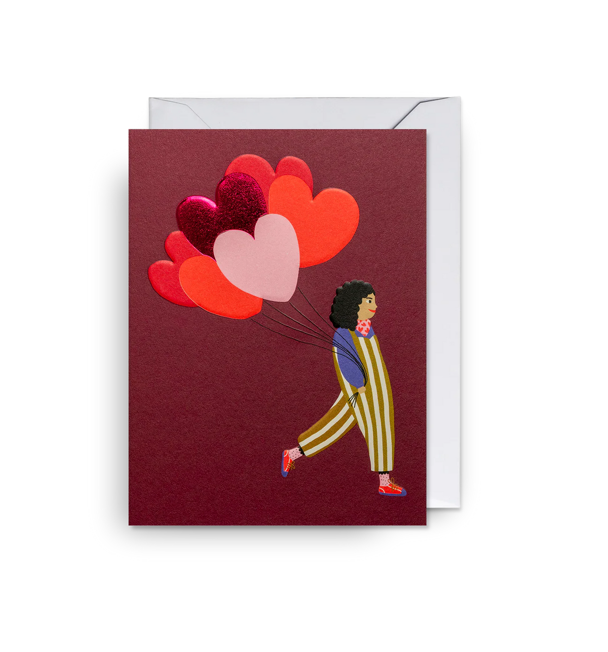Heart Balloon Girl Mini Card