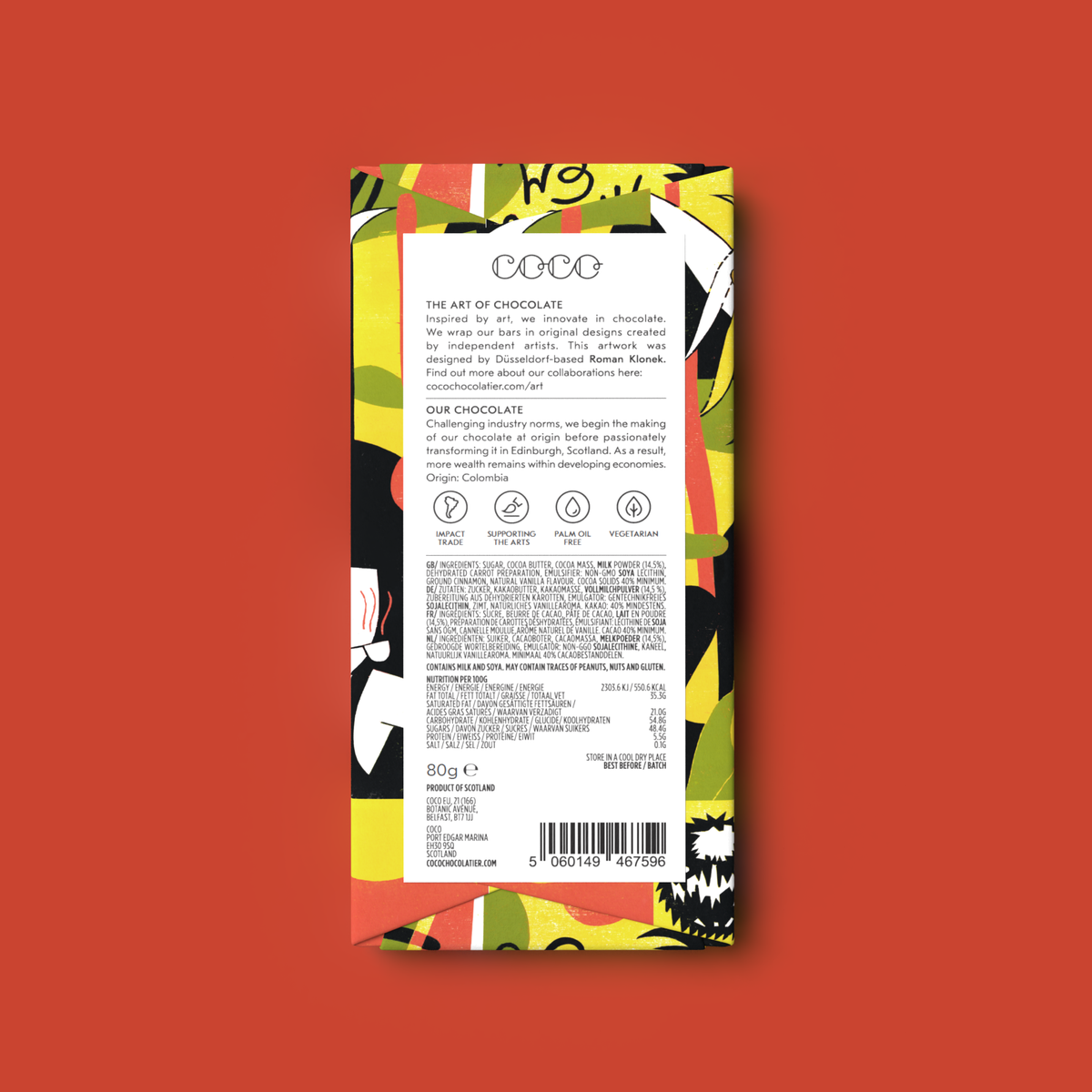 COCO Carrot Cake Milk Chocolate Bar