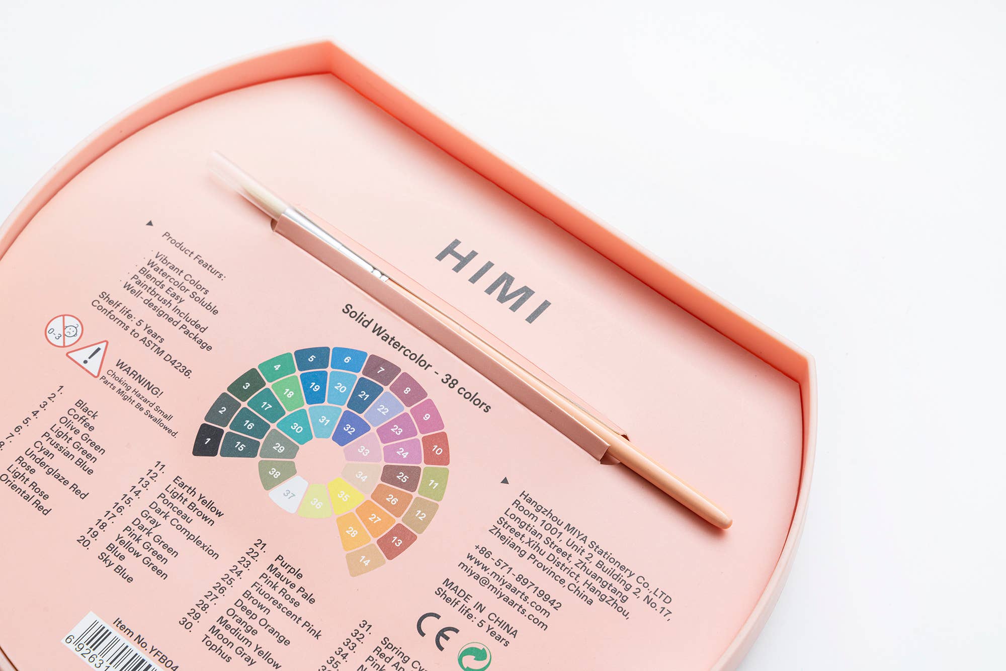 Solid Watercolour Paint Set (38 Colours)