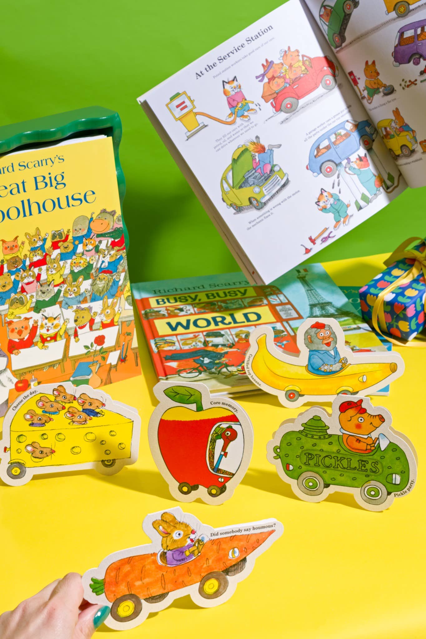Bananas Gorilla Car - Die-cut Card by Richard Scarry