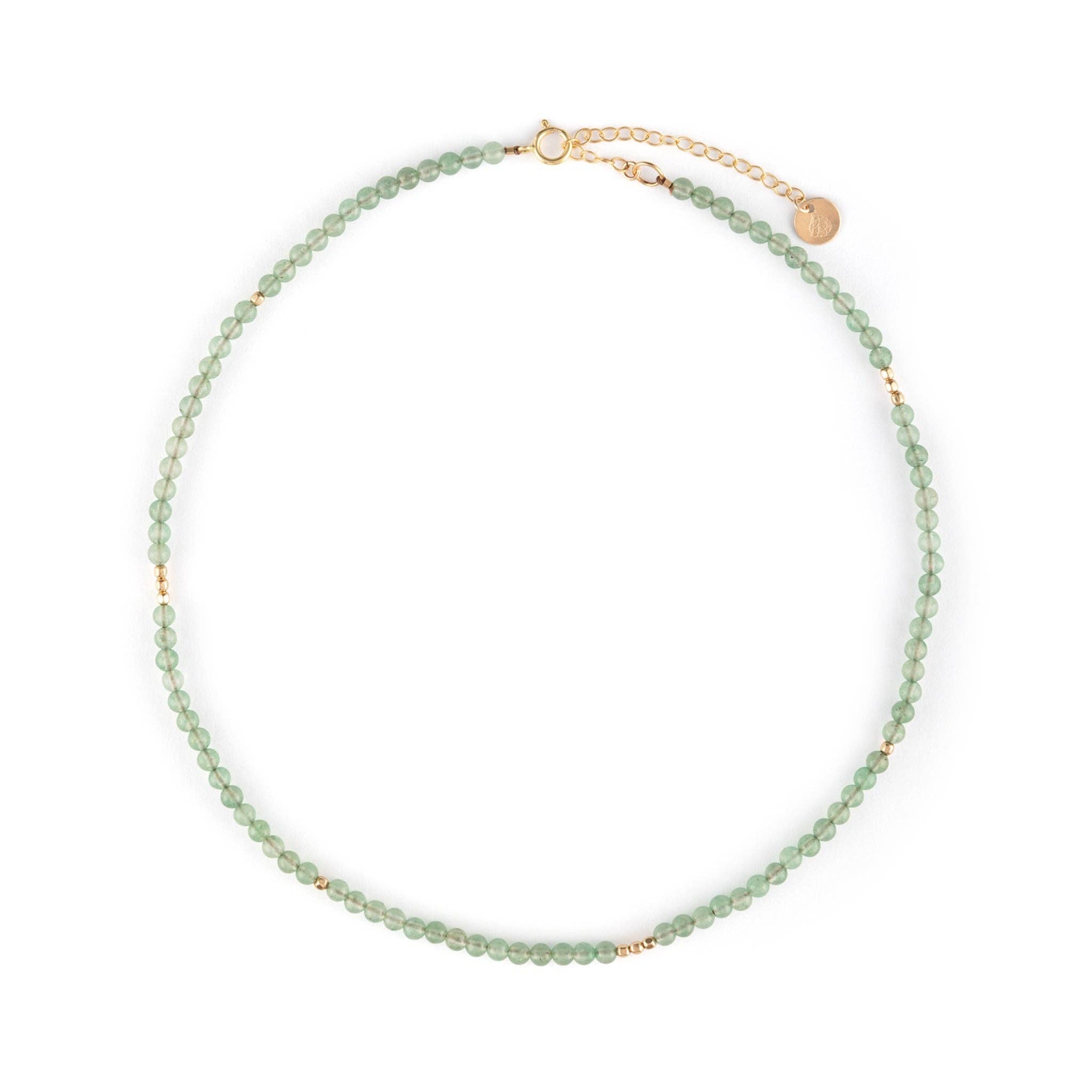 Oceanus Green Aventurine Beaded Necklace