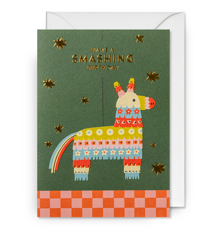 Pinata Smashing Birthday Day Card