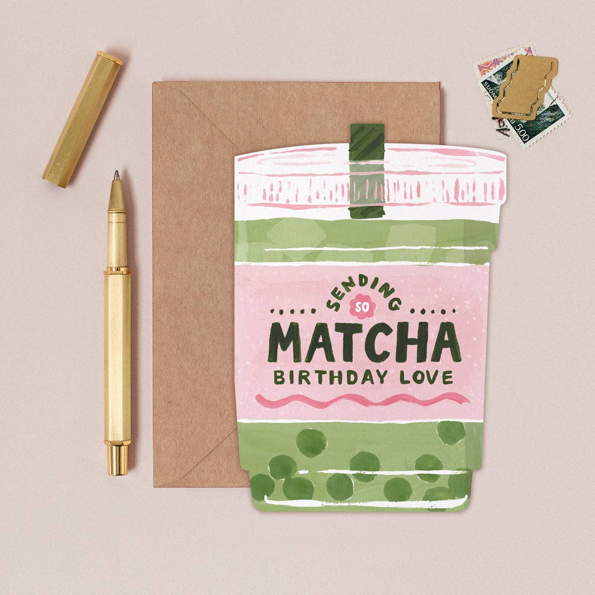 Matcha Birthday Card