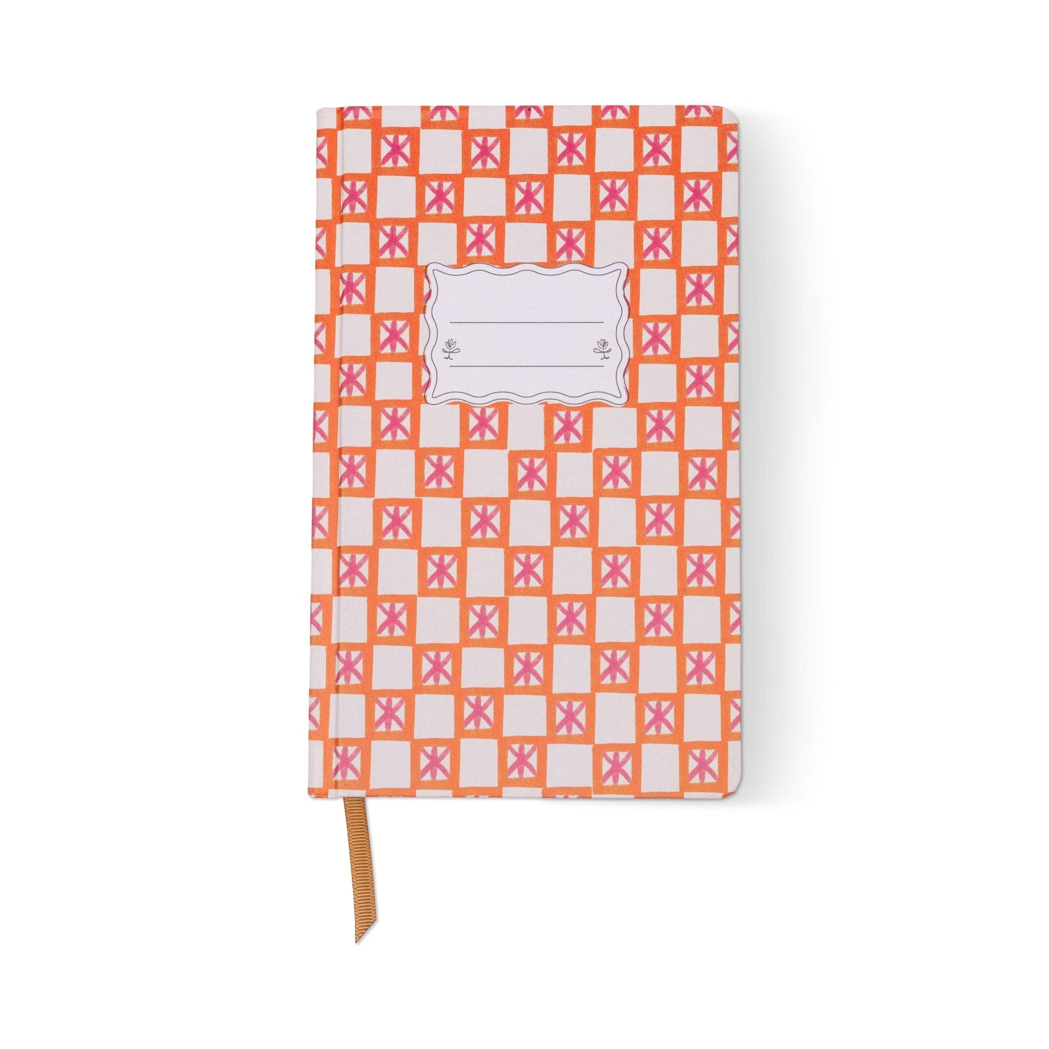 Ink Tulip Journal - Orange Check