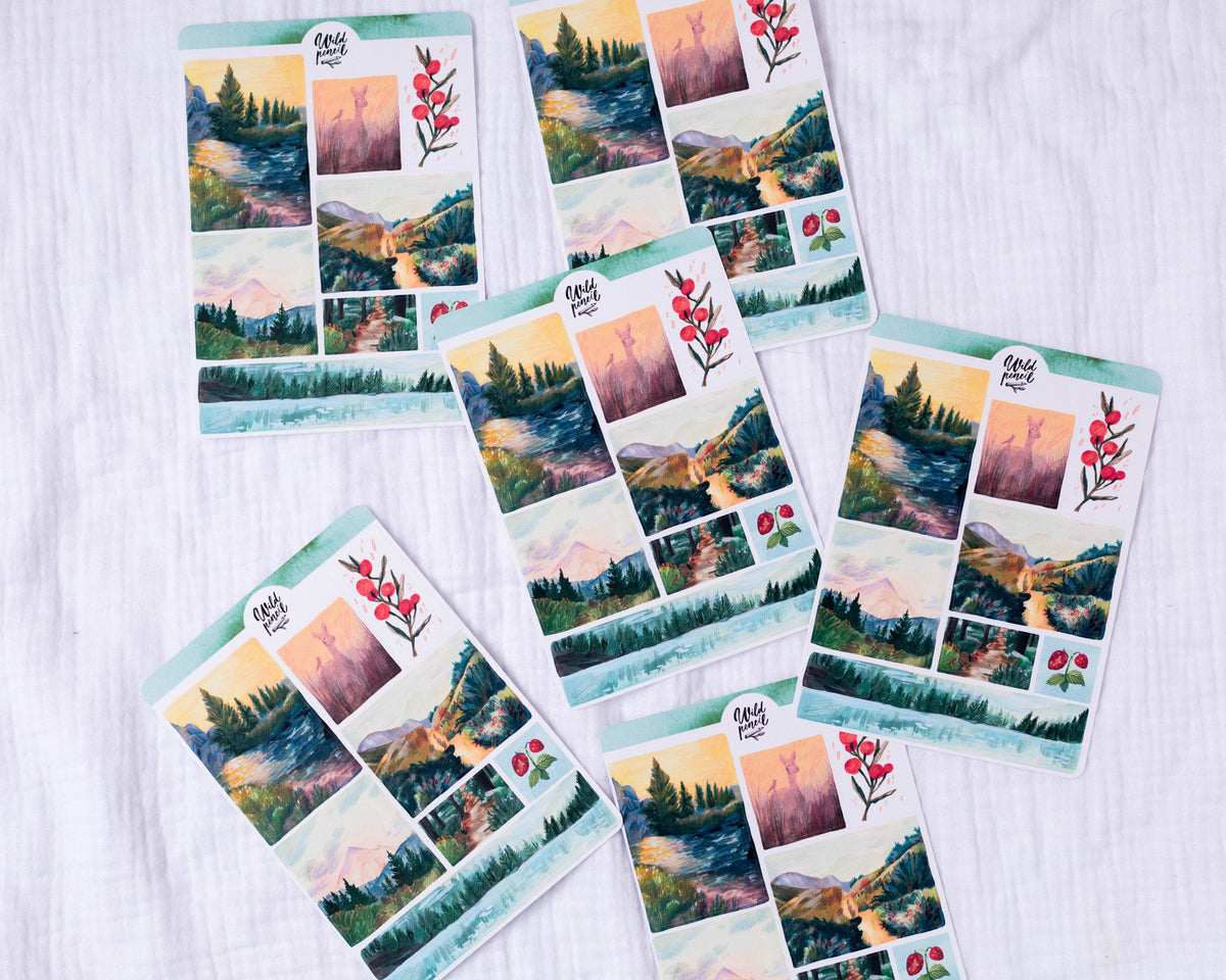Forest Landscapes Sticker Sheet