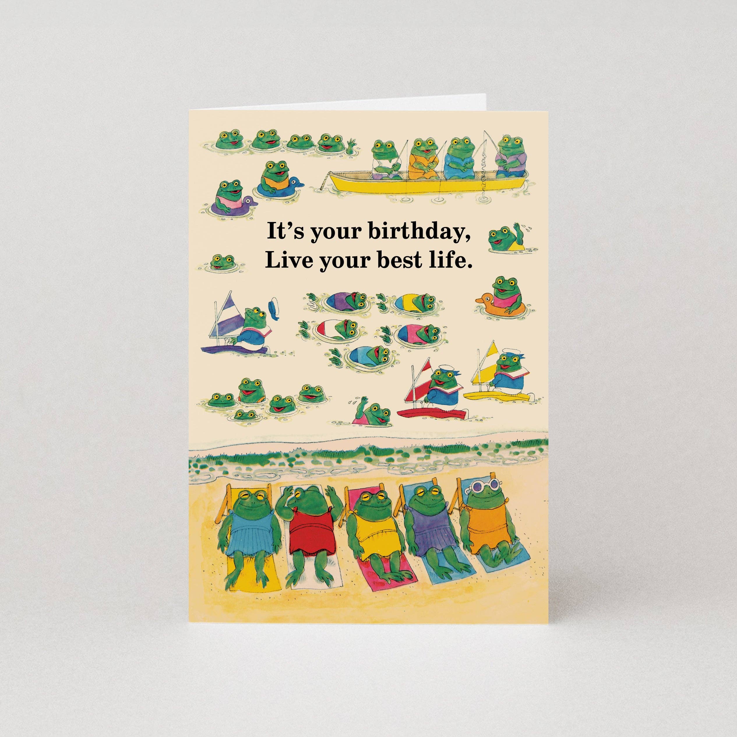 Live Your Best Life - Greetings Card by Richard Scarry