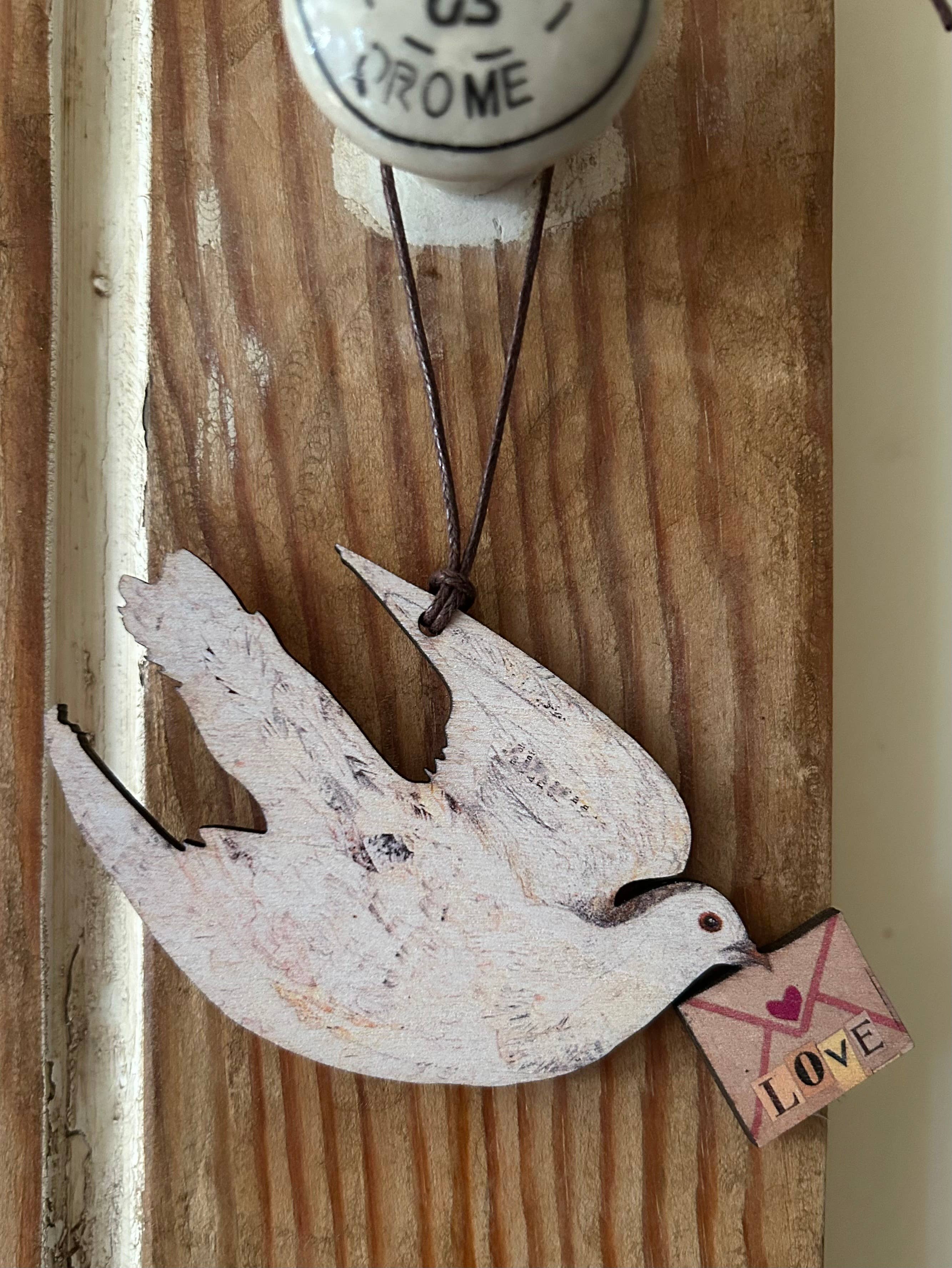 Love Dove Birch Plywood Decoration