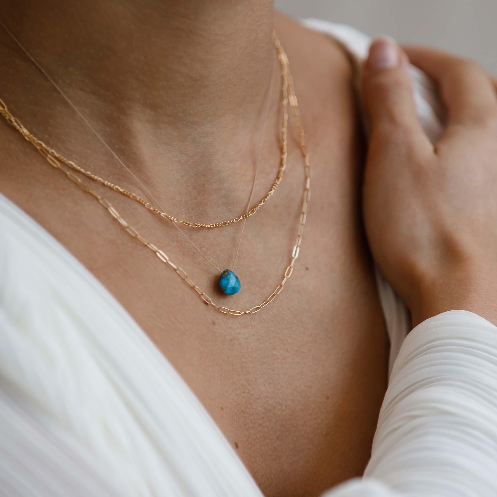 Mohave Turquoise Fine Cord Necklace