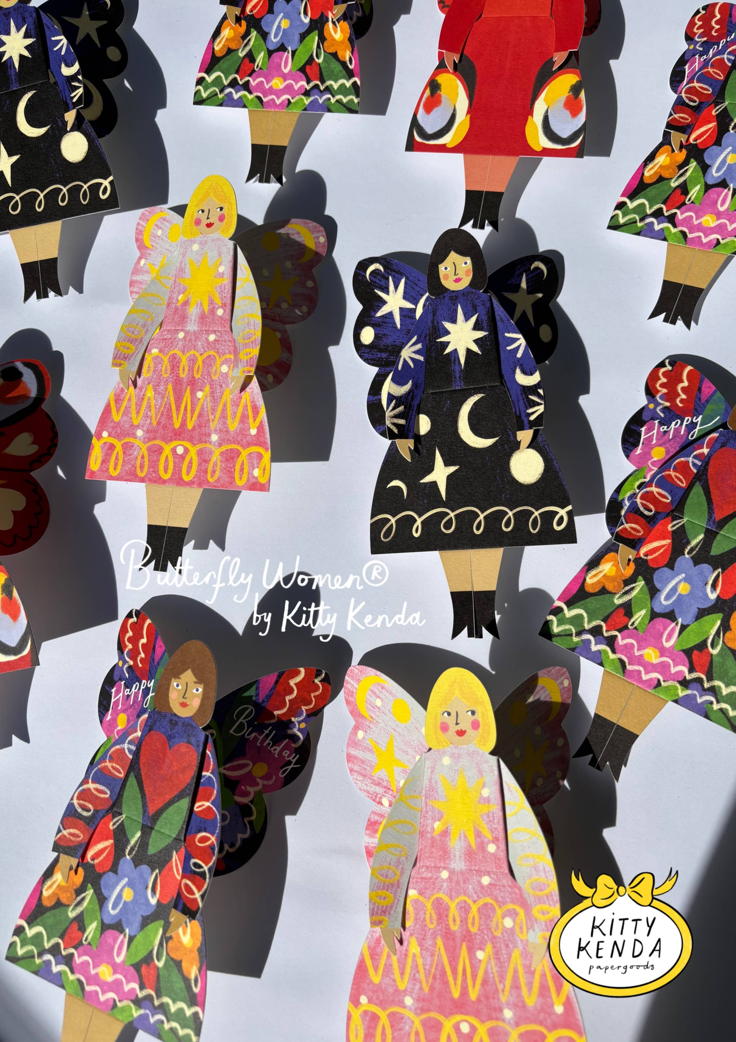 Cosmic Butterfly Woman Card