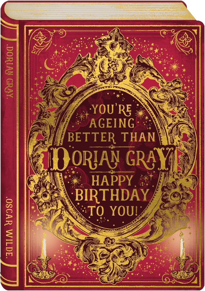 Dorian Gray Book Birthday Card