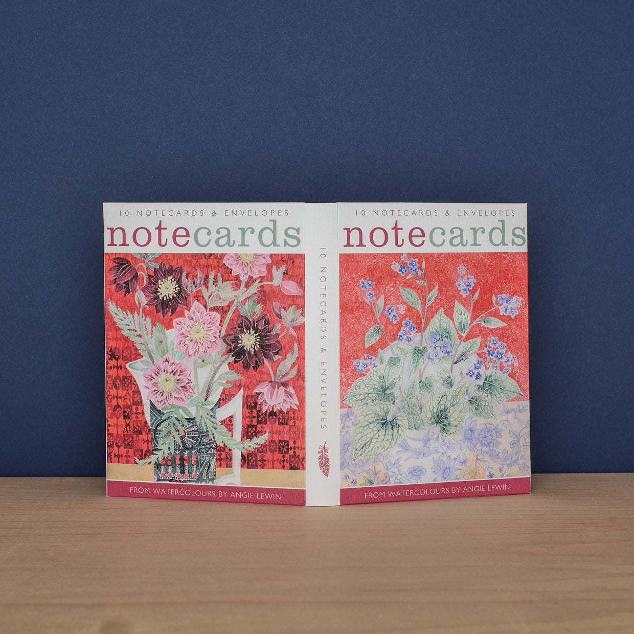 Pack Of 10 Brunnera in a Pheasant Cup & Hellebore Notecards & Envelopes
