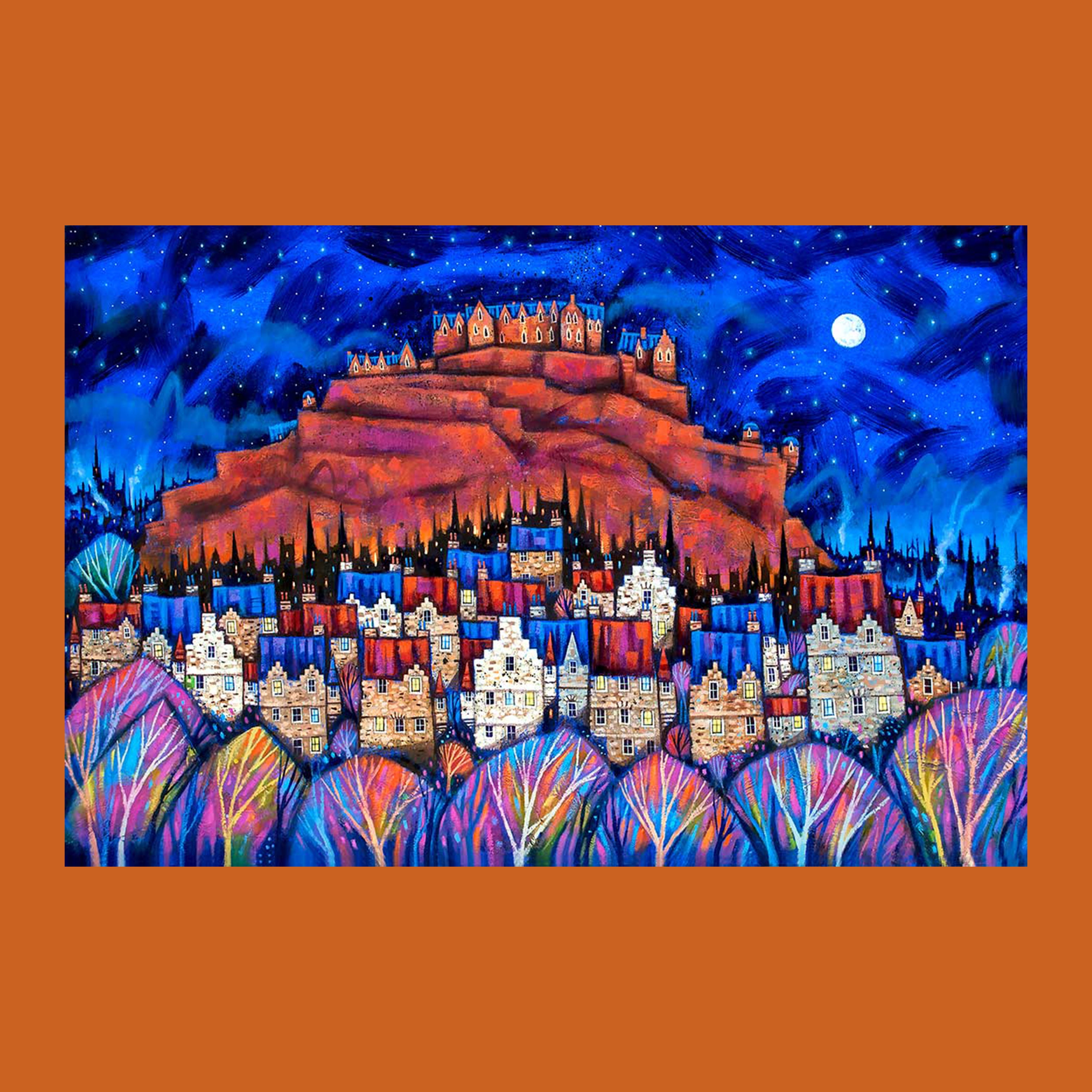 Auld Edinburgh's Rooftops Art Print