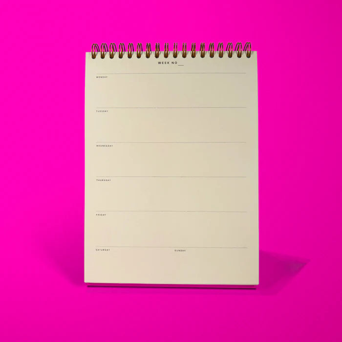 Blank Canvas Weekly Desktop Planner - Fuchsia