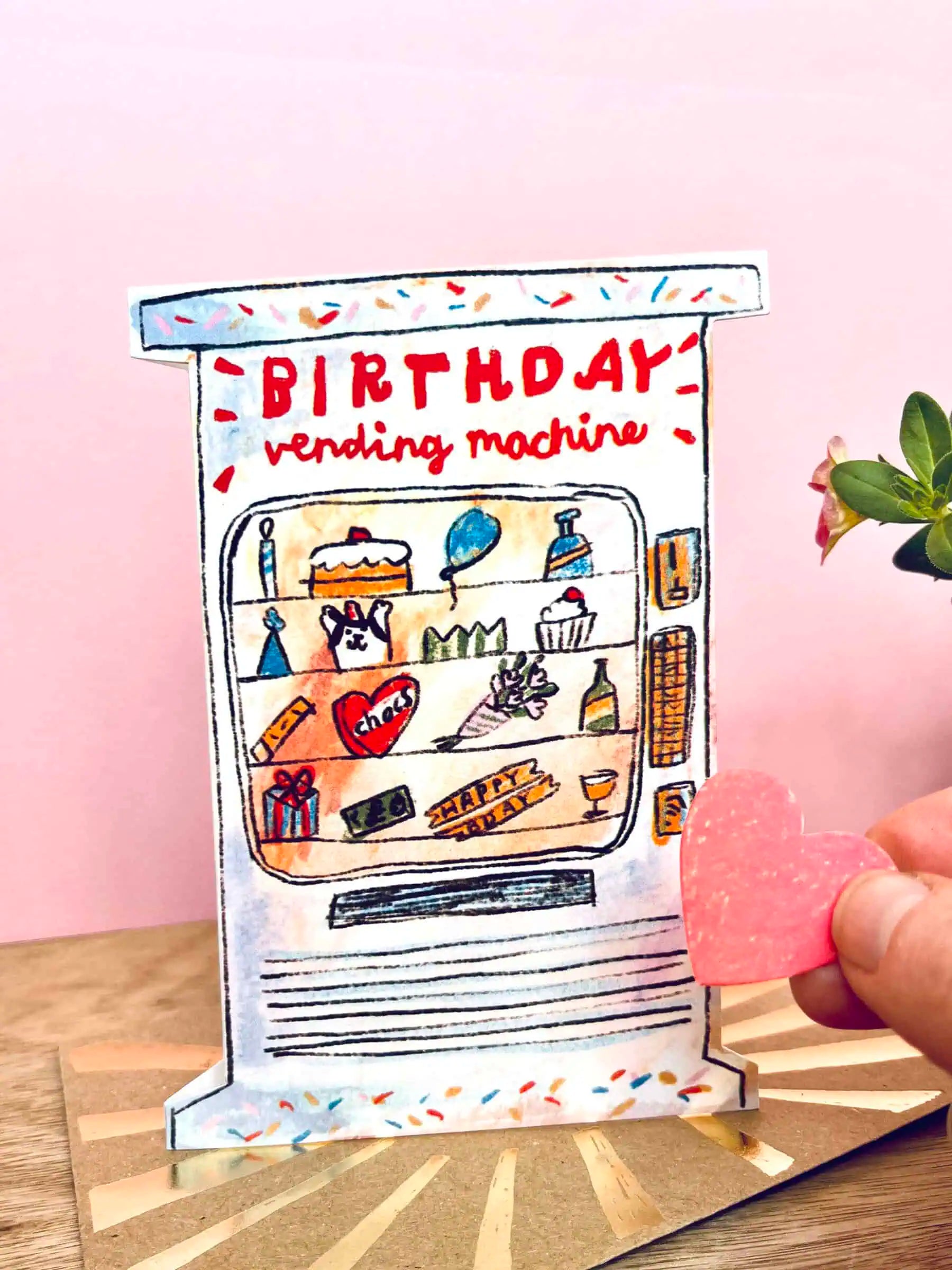 Vending Machine Birthday Card