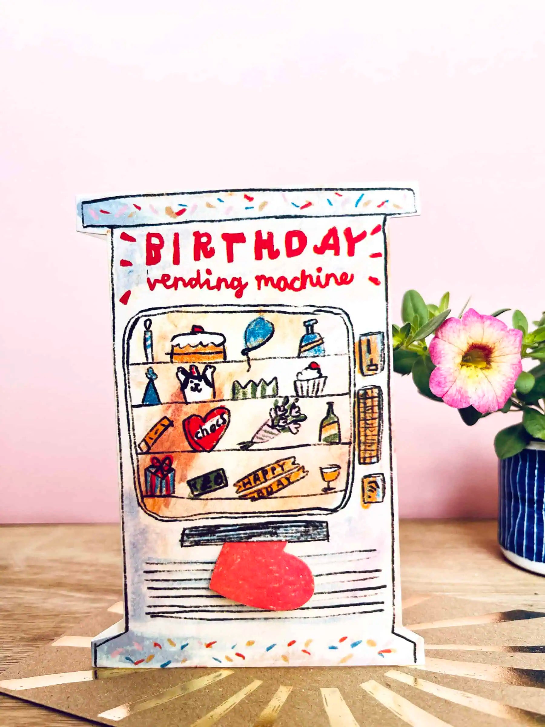 Vending Machine Birthday Card