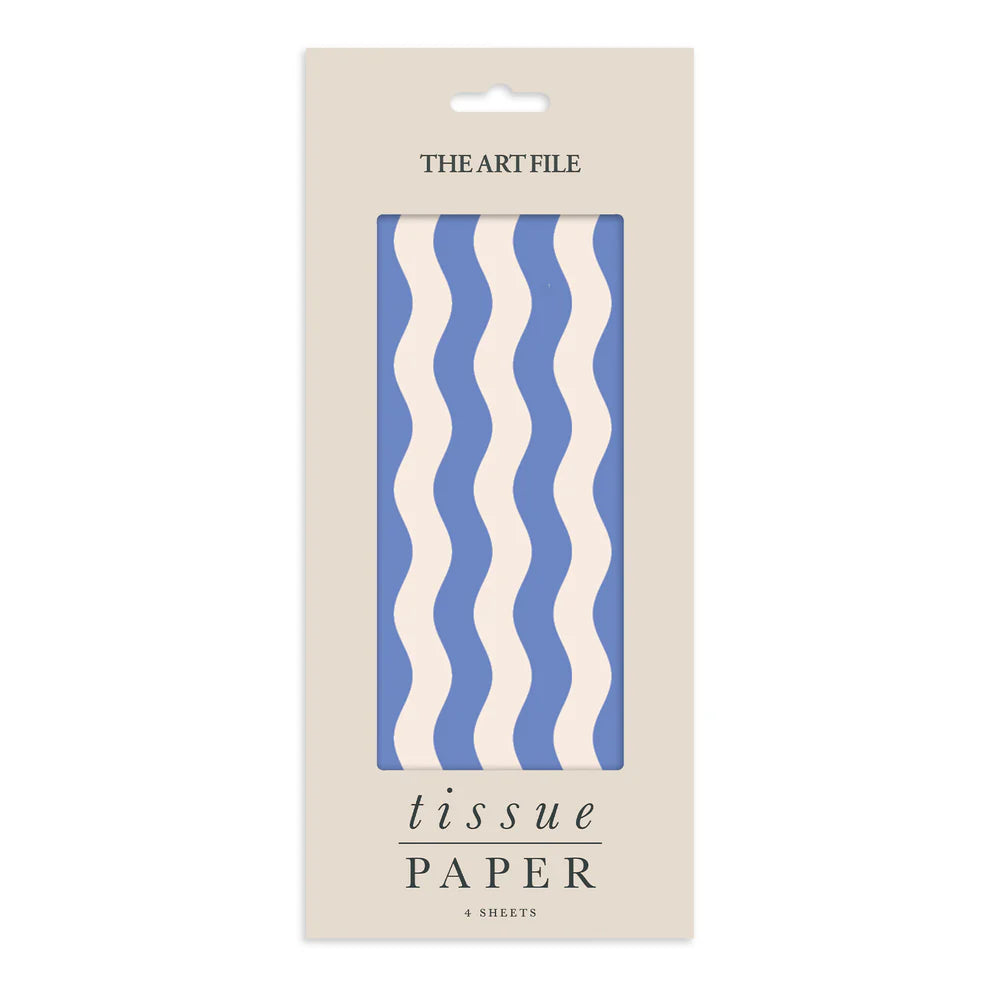 Blue Waves Tissue Paper