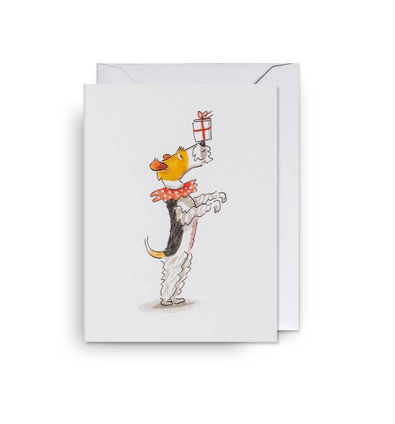 Dog Balancing Gift Mini Birthday Card