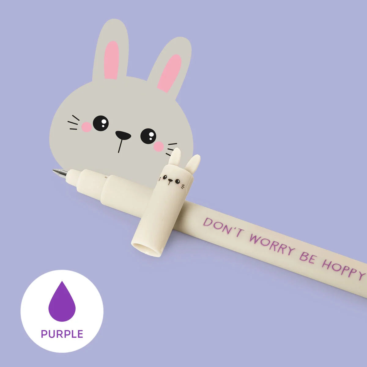 Rabbit Erasable Gel Pen - Purple Ink