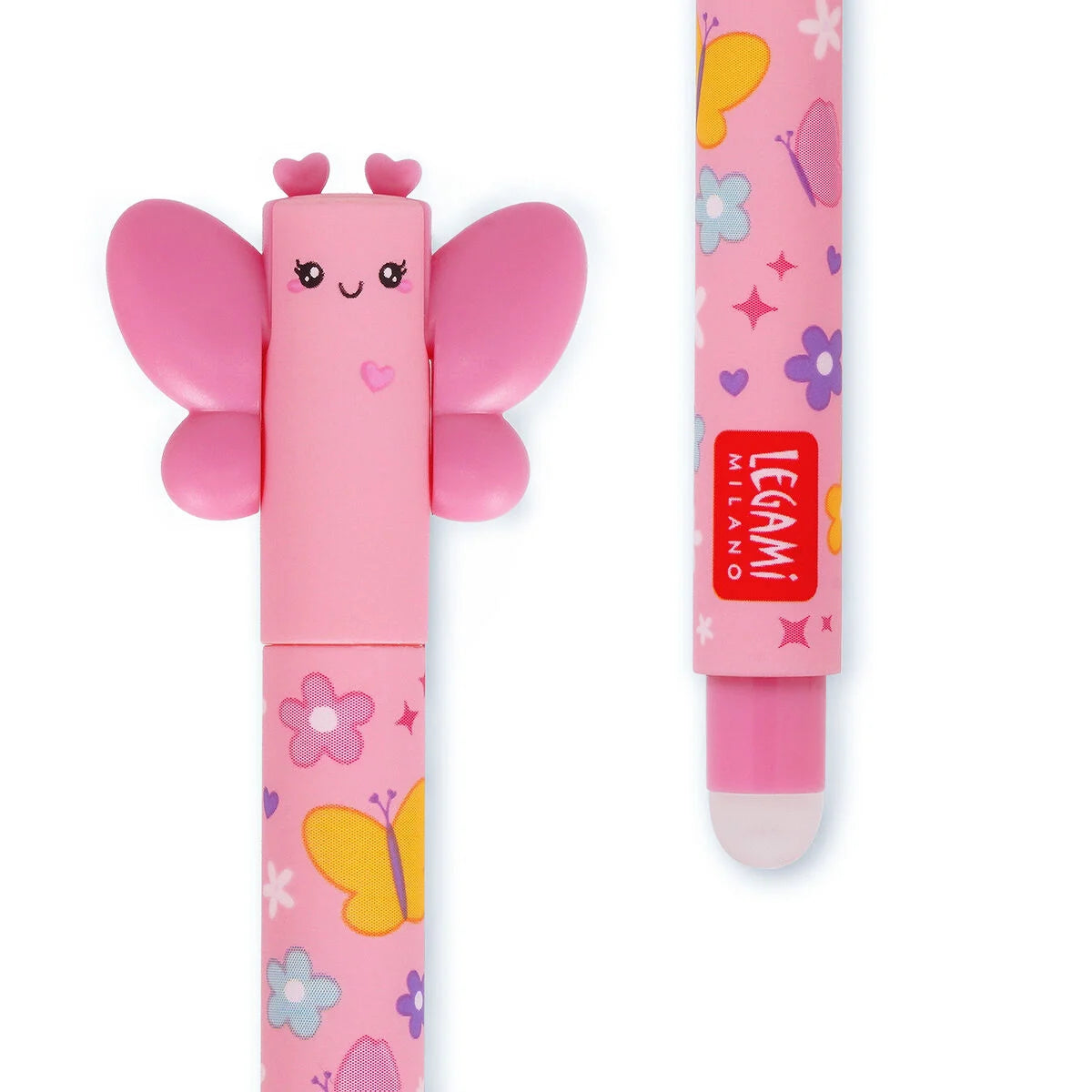 Butterfly Erasable Gel Pen - Pink Ink
