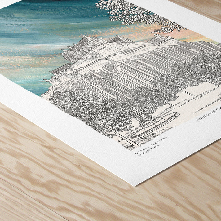 A4 Edinburgh Castle Art Print