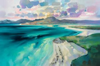 Harris Air Mounted Art Print