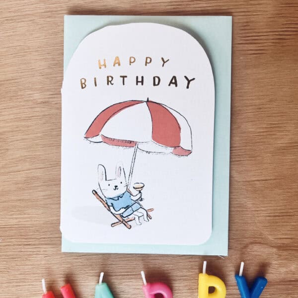Parasol Bunny Card
