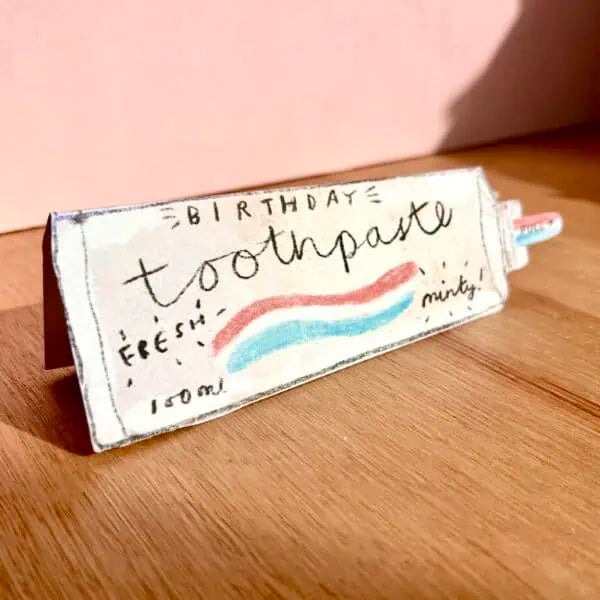 Toothpaste Pull Out Birthday Card