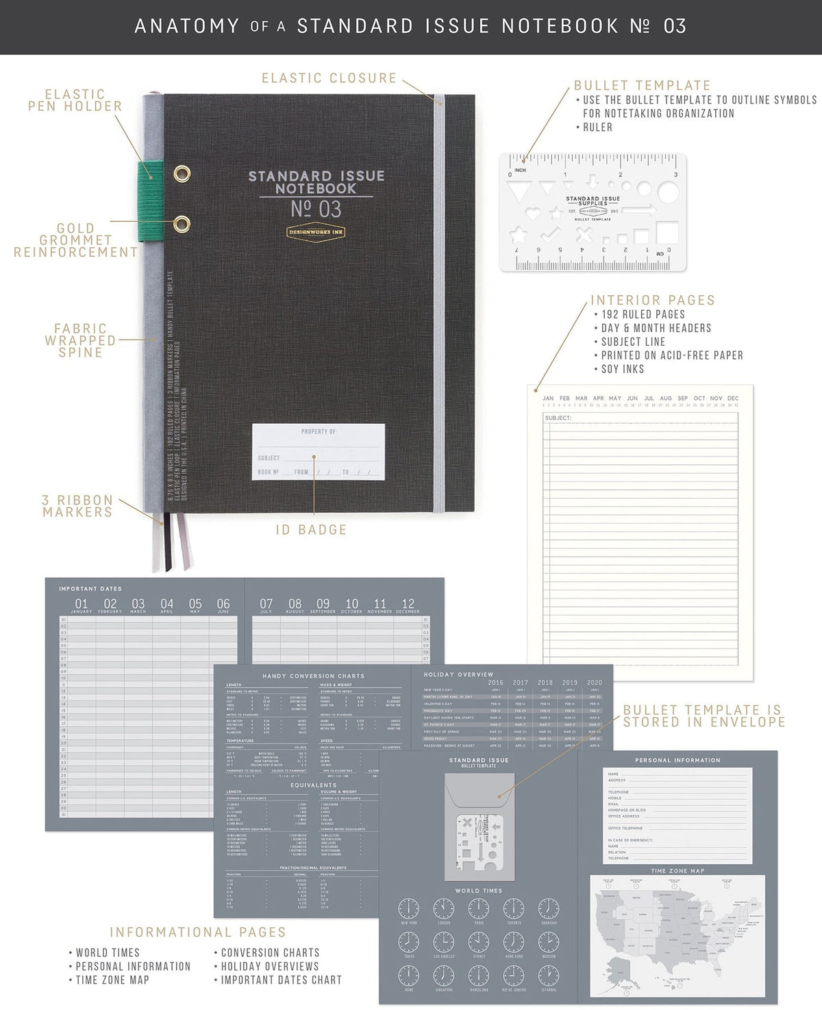 Army Green & Chilli Hardcover Notebook