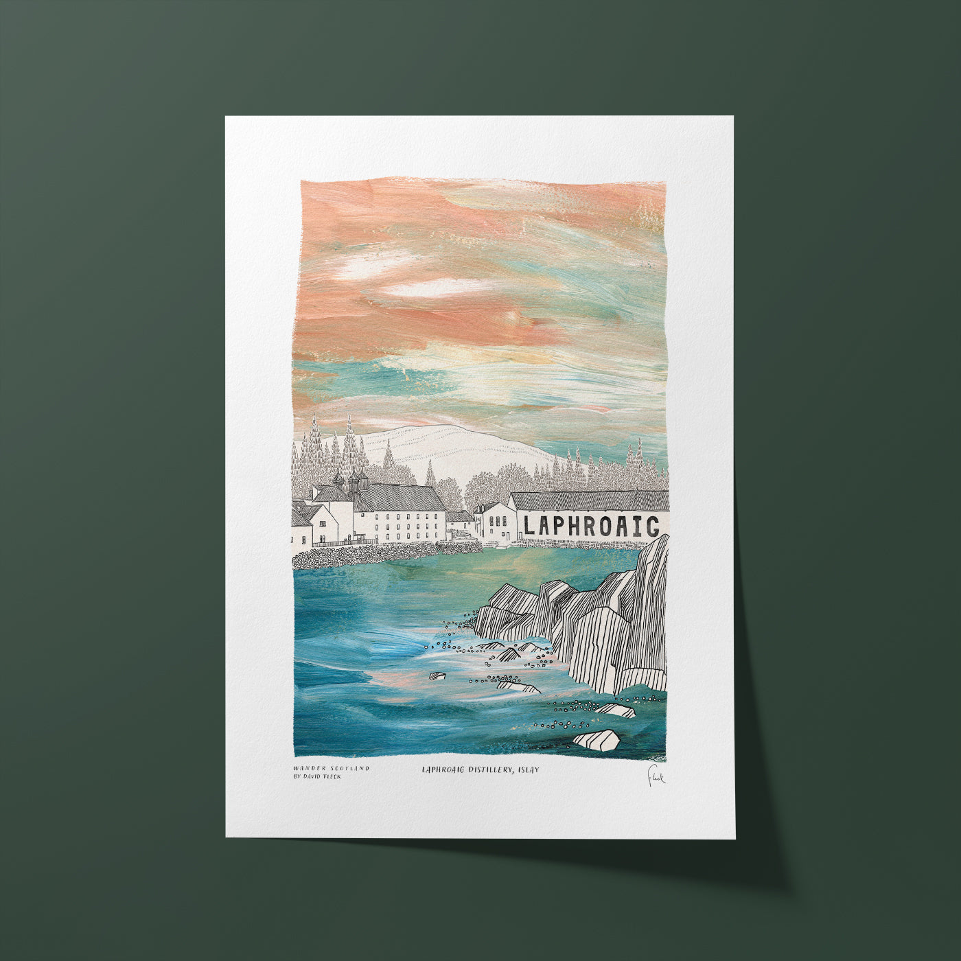 A5 Laphroaig Distillery Art Print