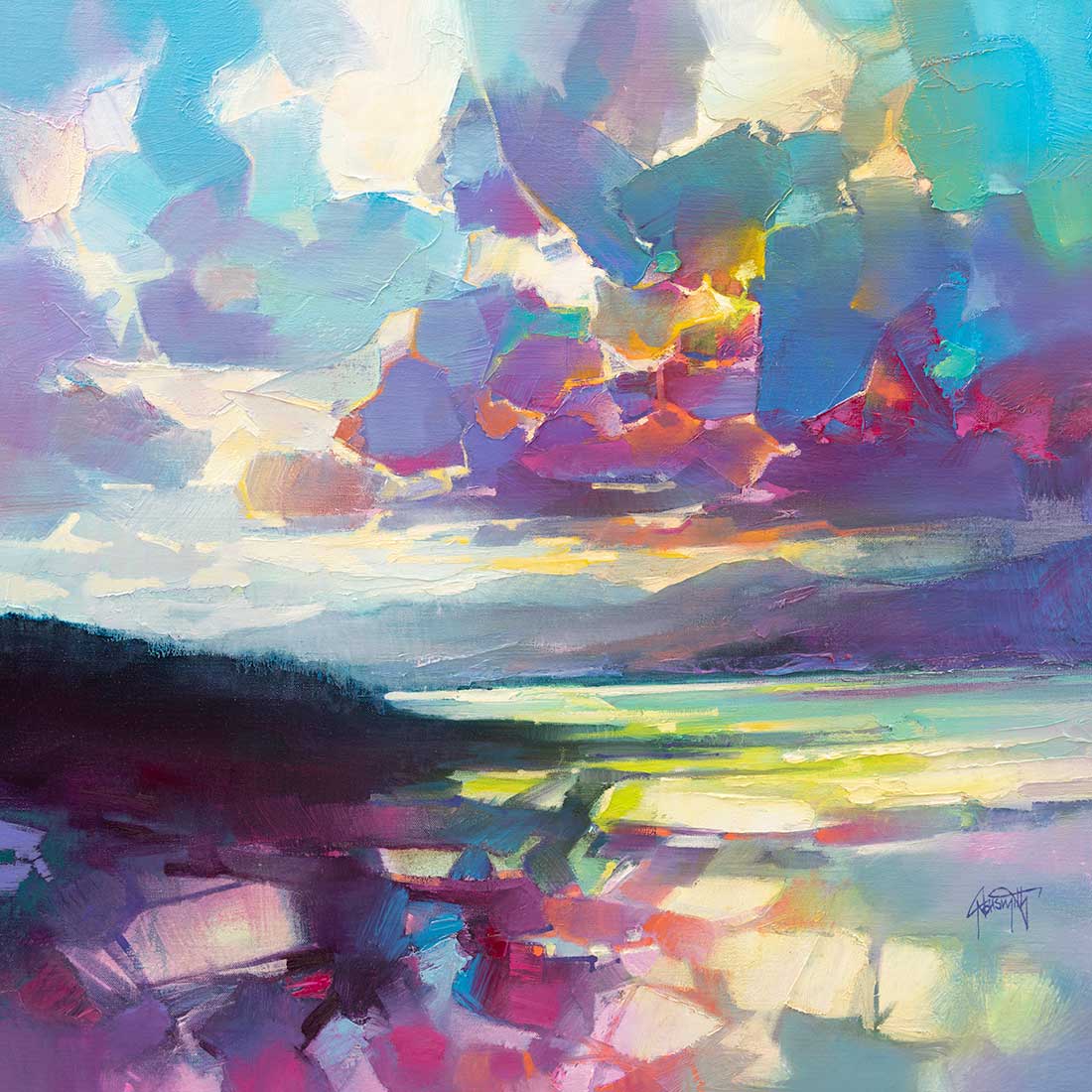 Loch Fyne Spectrum Mounted Art Print
