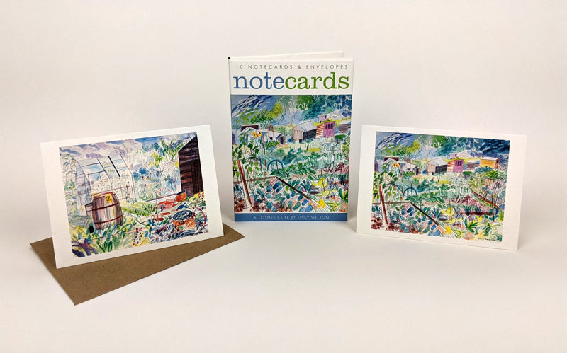 Pack Of 10 Allotment Life Notecards & Envelopes