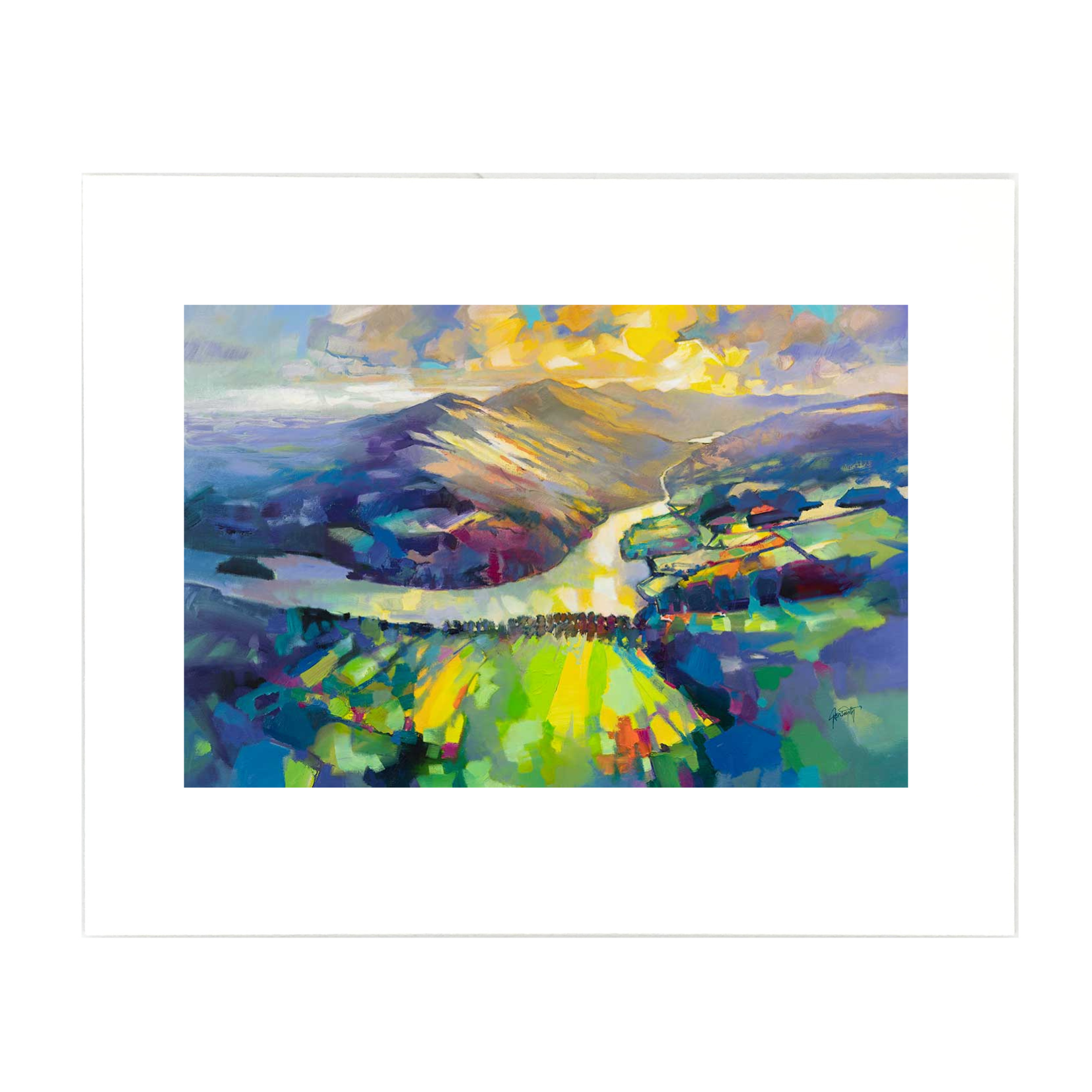 Pentland Hills Mounted Art Print
