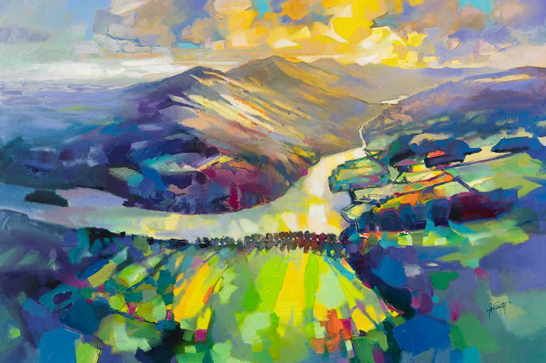 Pentland Hills Mounted Art Print